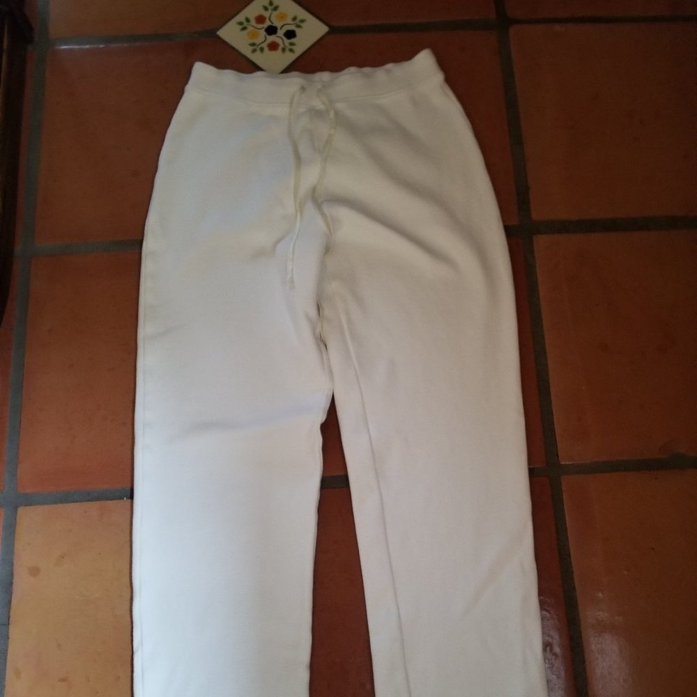Moda International Victoria's Secret White Cuffed Trackpant